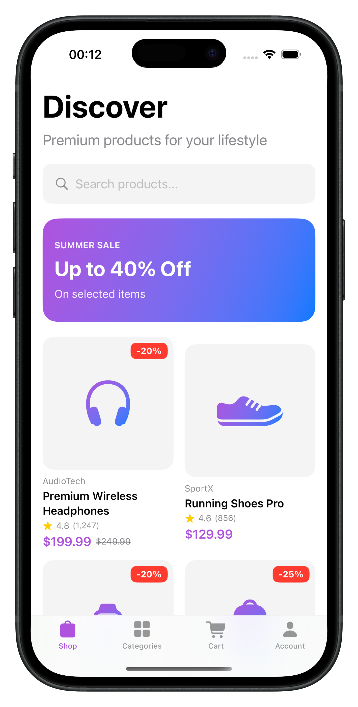 E-commerce App screenshot 1
